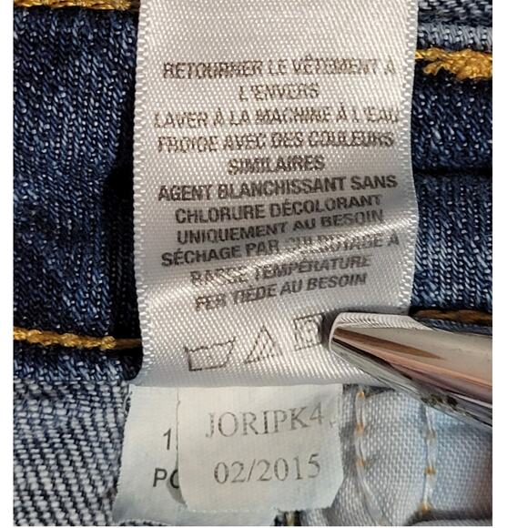 AEROPOSTALE Distressed Cuffed Denim Shorts Size 4 Midi 19-B105-BP Ripped Cute - Picture 10 of 10